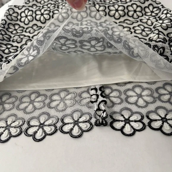 Julia Jordan Daisy Dress/Black & White/Sleeveless/Lined/Sheath/Elegant/Sz 6 - Picture 7 of 11